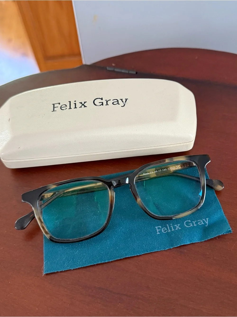 Felix Gray Blue Light Glasses with Case - Nash C5-49-17-140 - Unisex